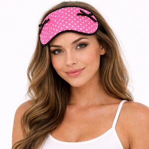 Polka Dot Satin Sleep Mask Classic Colorful Comfort Gift Lounge Travel Vacation